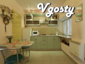 The apartment is quiet, cozy and bright. Italian bedroom, - Apartments for daily rent from owners - Vgosty