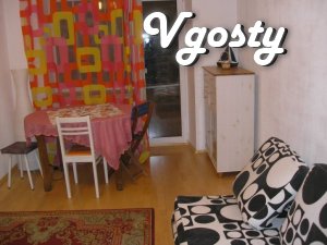The bedroom has a double bed, single bed - Apartments for daily rent from owners - Vgosty