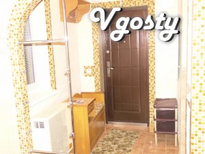 2 rooms in the center , in the new house , Kitchen, Renovation , - Apartments for daily rent from owners - Vgosty