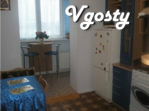 # Area - 50 m2.
# 1 floor.
# Double bed with - Apartments for daily rent from owners - Vgosty