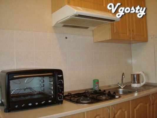 Double-glazed windows, modern high-quality repairs.
There are all - Apartments for daily rent from owners - Vgosty