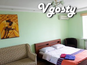 One bedroom apartment, center, Olympic, Saksaganskogo, - Apartments for daily rent from owners - Vgosty