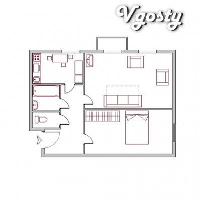 HOT PRICE FOR MONDAY - 300 USD!
Normal price - 560 - Apartments for daily rent from owners - Vgosty