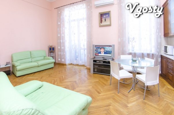 Geräumiges Studio mit 2 Zimmern im Zentrum von Kiew - Wohnungen zum Vermieten - Vgosty